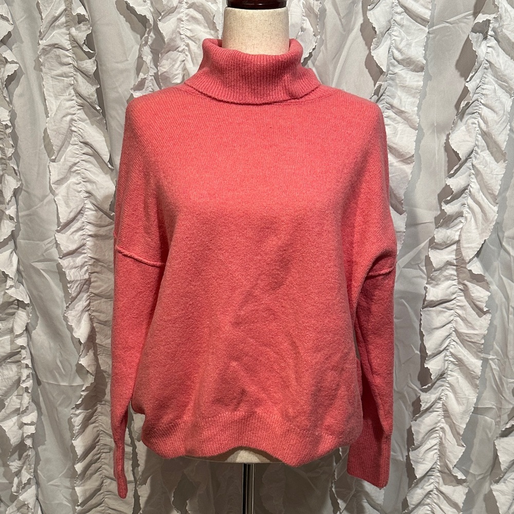 Vince Camuto Cozy Coral Turtleneck Sweater